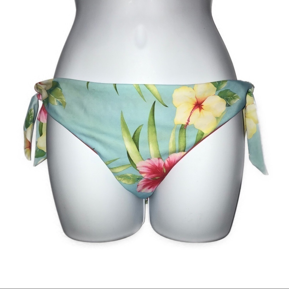 Athena Faux Tie Floral Bikini Swimsuit Bottom 14